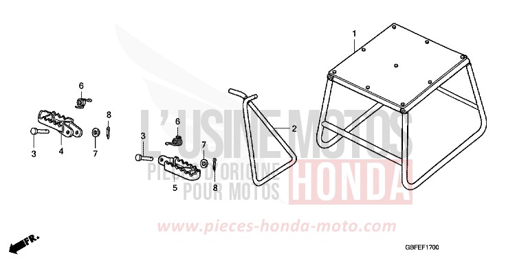STUFE von CR85R "Big Wheel" EXTREME RED (R292) von 2007